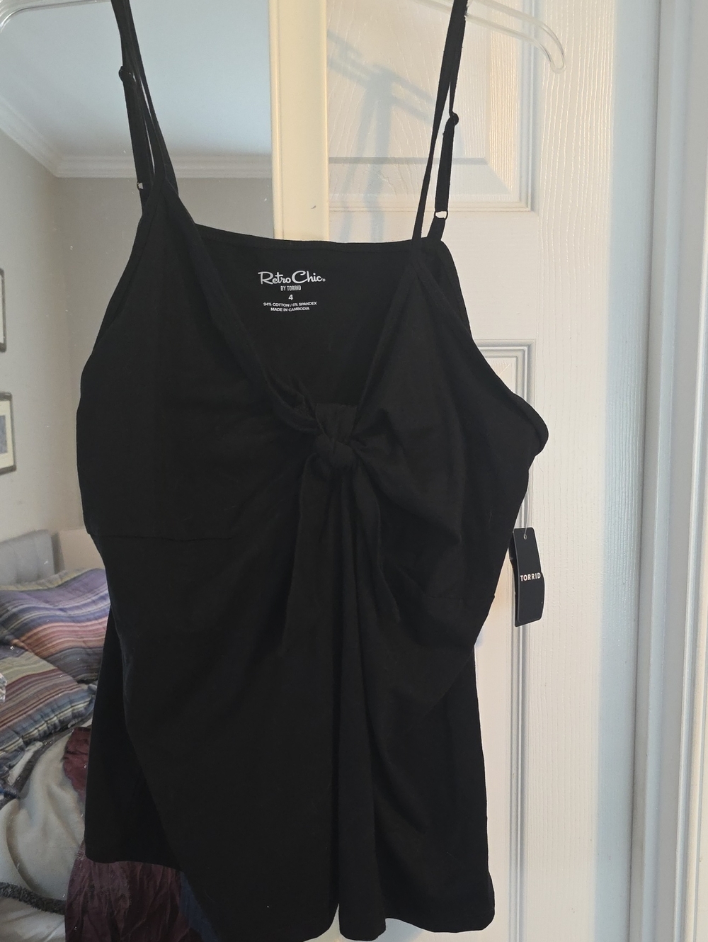 torrid Black Knot-Front Spaghetti Strap Cami